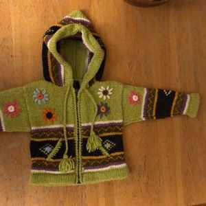 Handmade Native American cardigan sweater